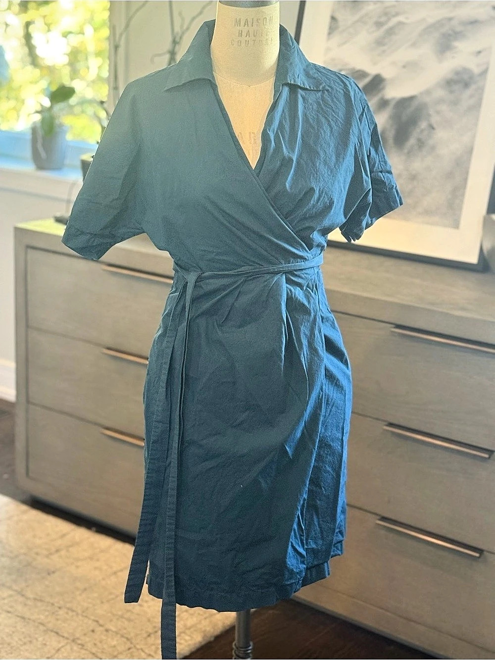 Max Mara Weekend Max Mara wrap dress Wrap Midi Dress in Blue Size 4